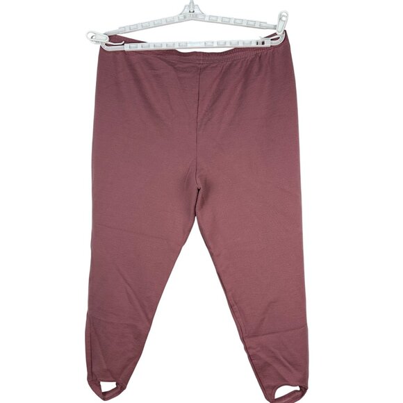 Bydesign Women Plus Size 3X Burgundy Stirrup Pants Stretch Fabric - Picture 2 of 11